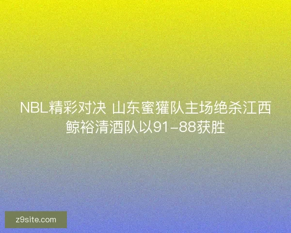 NBL精彩对决 山东蜜獾队主场绝杀江西鲸裕清酒队以91-88获胜
